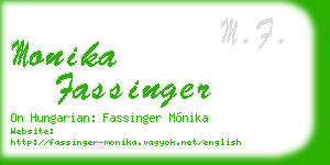 monika fassinger business card